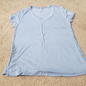 Dusty blue v neck